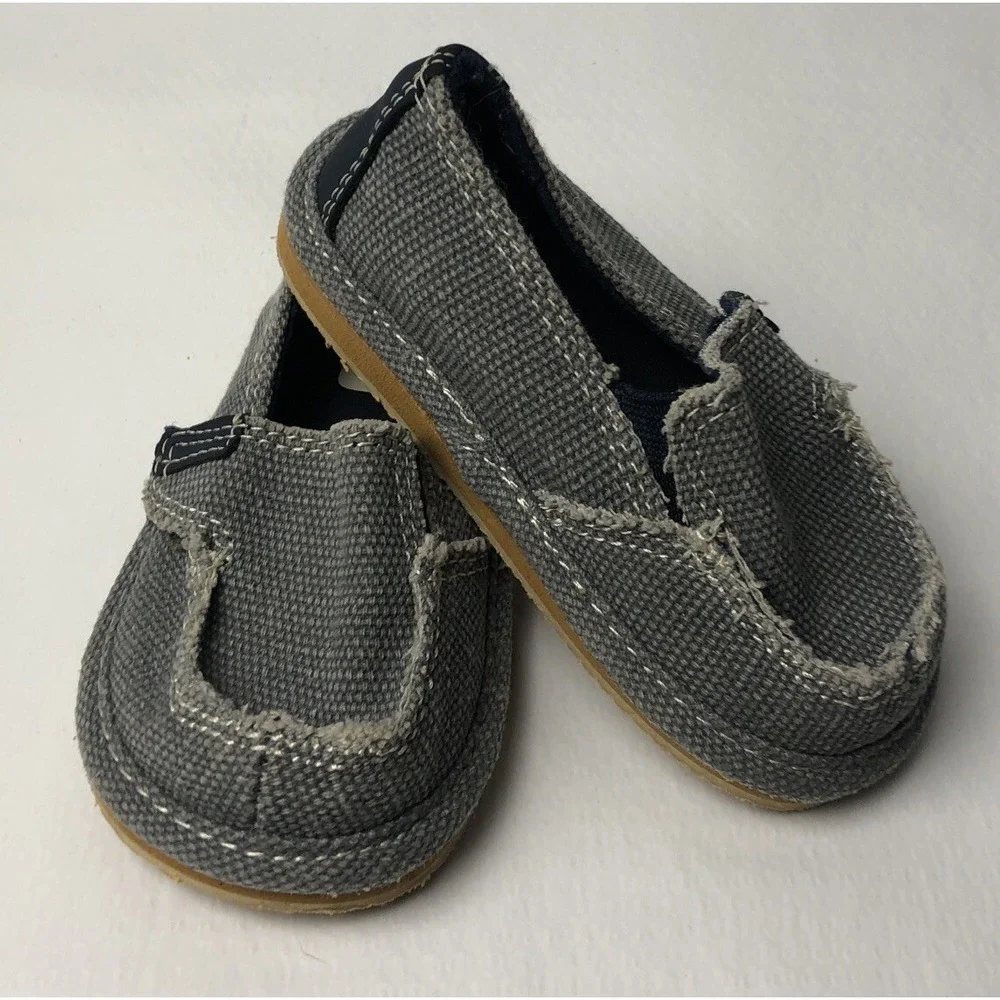 OluKai Baby Kids Size 5 Blue Canvas Slip On Skater Shoes
